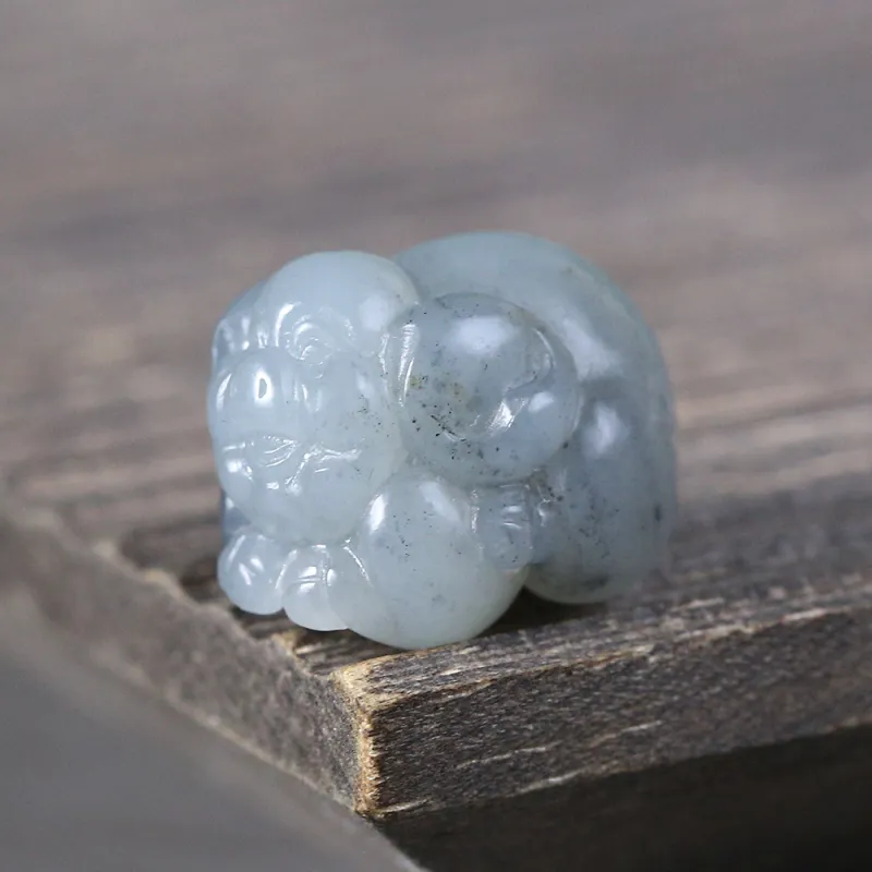 Renyu Jewelry Hetian Jade Pendants Blue And White Women's-5