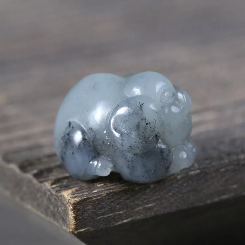 Renyu Jewelry Hetian Jade Pendants Blue And White Women's-2