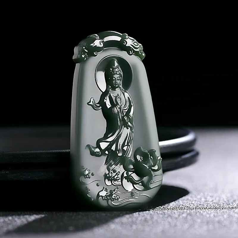 Renyu Jewelry Pendants Green Jade Men's-2