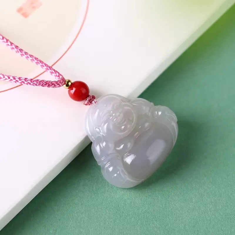 Renyu Jewelry Hetian Jade Necklaces Smoky Purple Women's-2