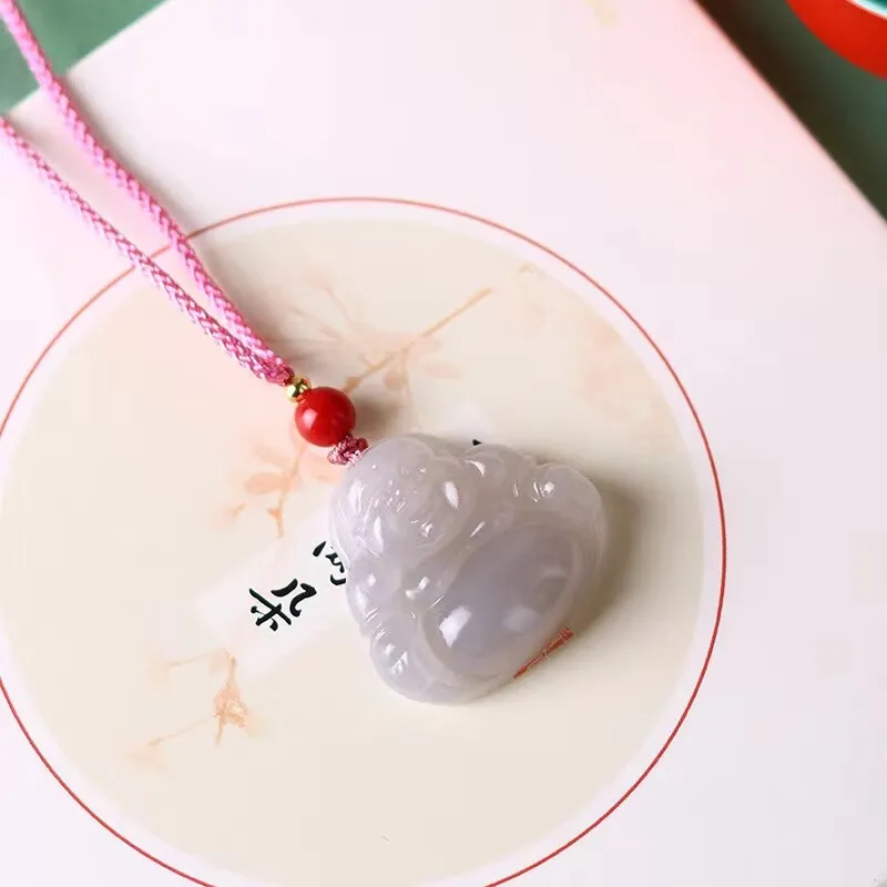 Renyu Jewelry Hetian Jade Necklaces Smoky Purple Women's-7