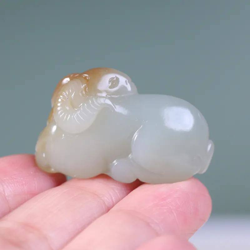 Renyu Jewelry Hetian Jade Pendants Sugar Jade Unisex-6