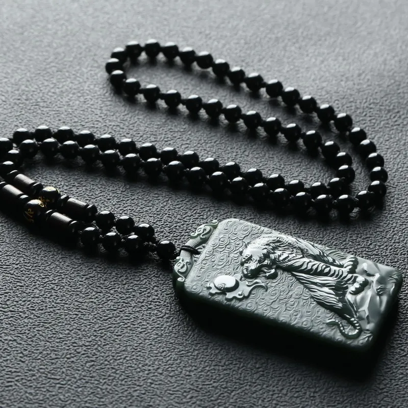 Renyu Jewelry Necklaces Green Jade Unisex-5