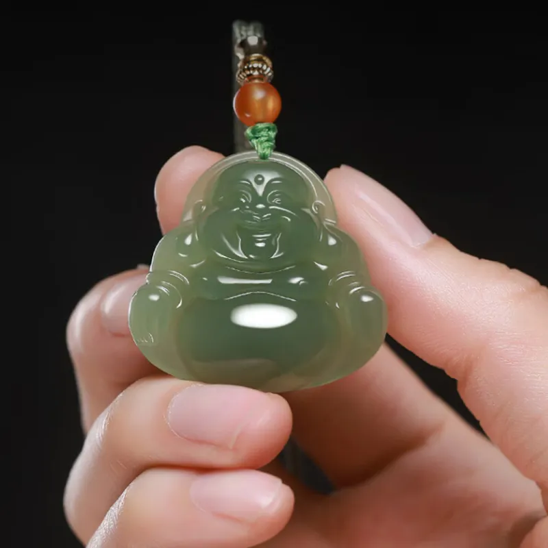Renyu Jewelry Hetian Jade Pendants Green Jade Women's-7