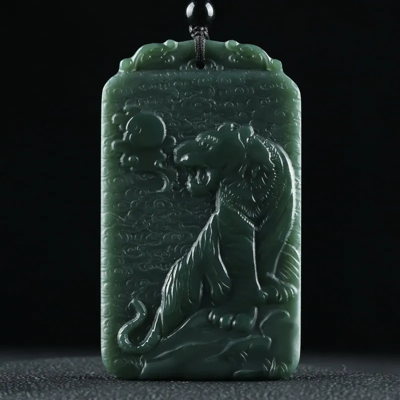 Renyu Jewelry Necklaces Green Jade Unisex-4