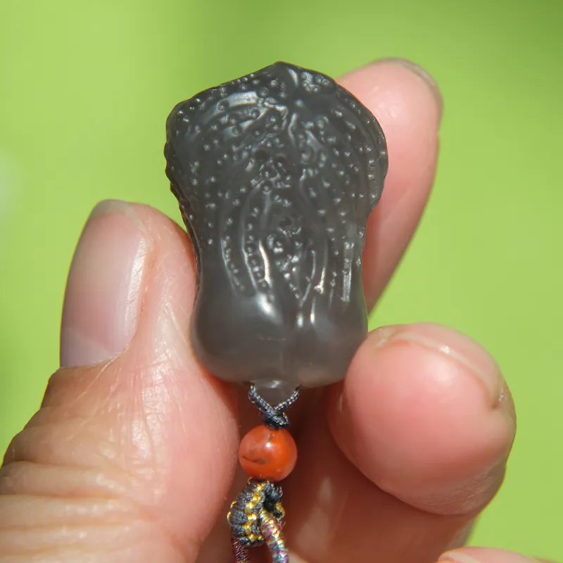 Renyu Jewelry Hetian Jade Pendants Smoky Purple Unisex-1