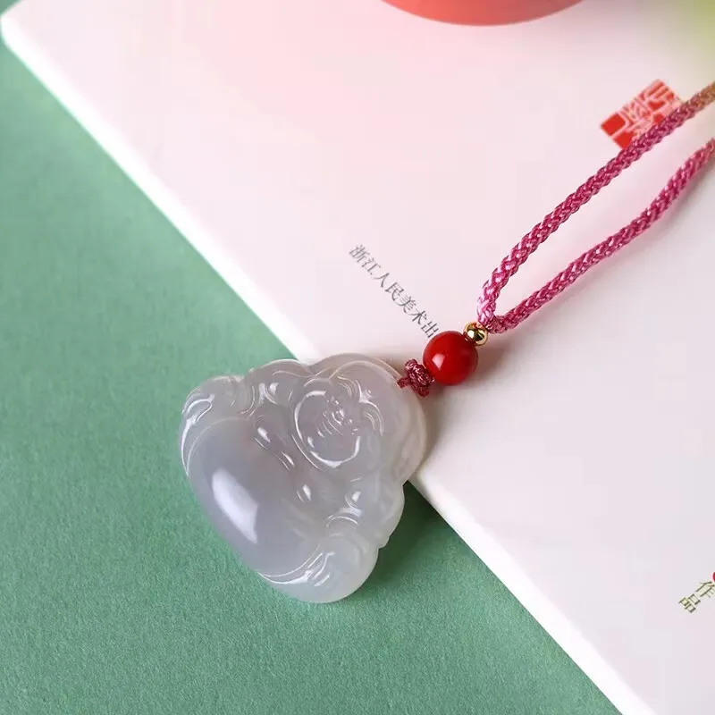 Renyu Jewelry Hetian Jade Necklaces Smoky Purple Women's-3