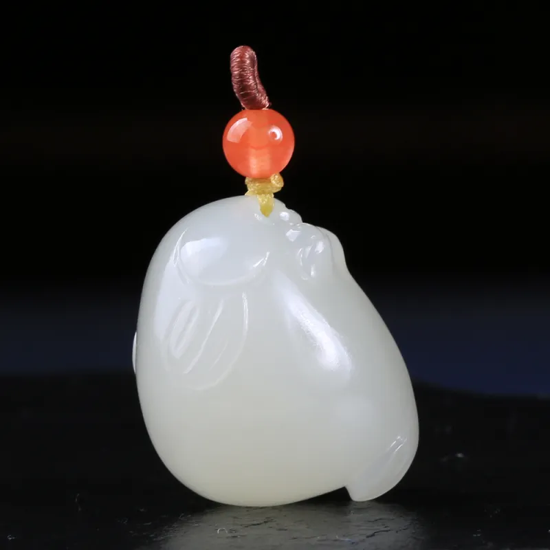 Renyu Jewelry Pendants White Jade/Pale Greenish White Jade Unisex-3