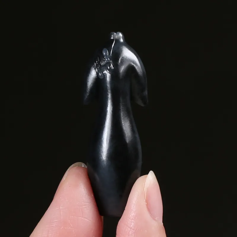 Renyu Jewelry Hetian Jade Pendants Blue And White Women's-4