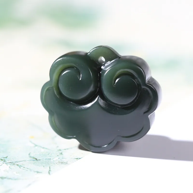 Renyu Jewelry Hetian Jade Pendants Green Jade Kids'-4