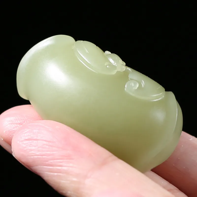 Renyu Jewelry Hetian Jade Pendants Yellow Jade Unisex-3