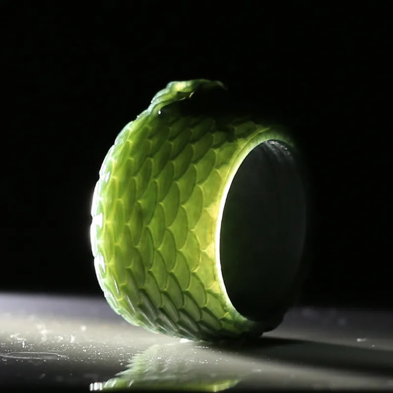 Renyu Jewelry Rings Green Jade Unisex-7