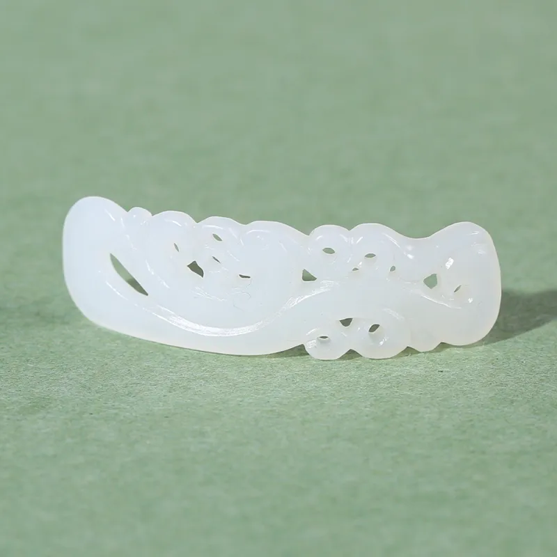 Renyu Jewelry Hand Tag White Jade Women's-3