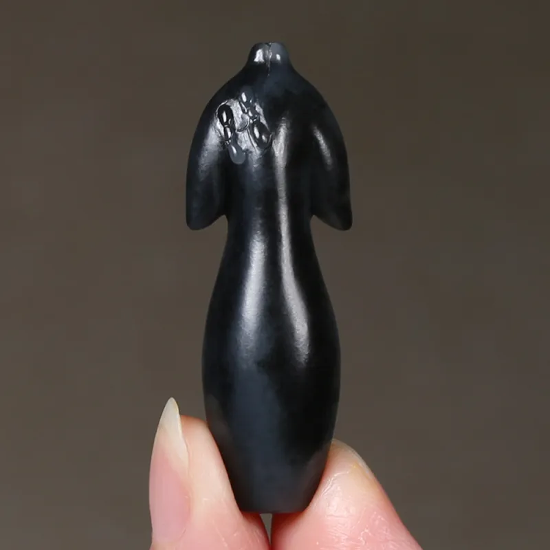 Renyu Jewelry Hetian Jade Pendants Blue And White Women's-5