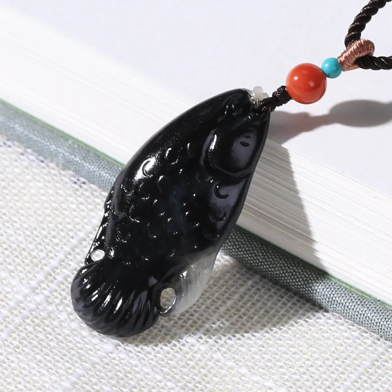 Renyu Jewelry Hetian Jade Pendants Blue And White Unisex-5