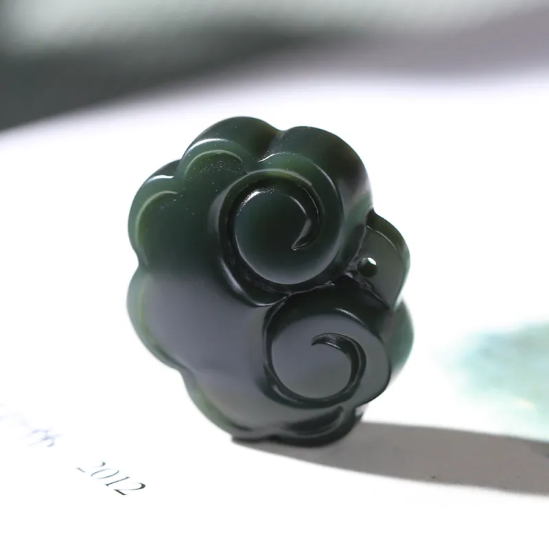 Renyu Jewelry Hetian Jade Pendants Green Jade Kids'-7