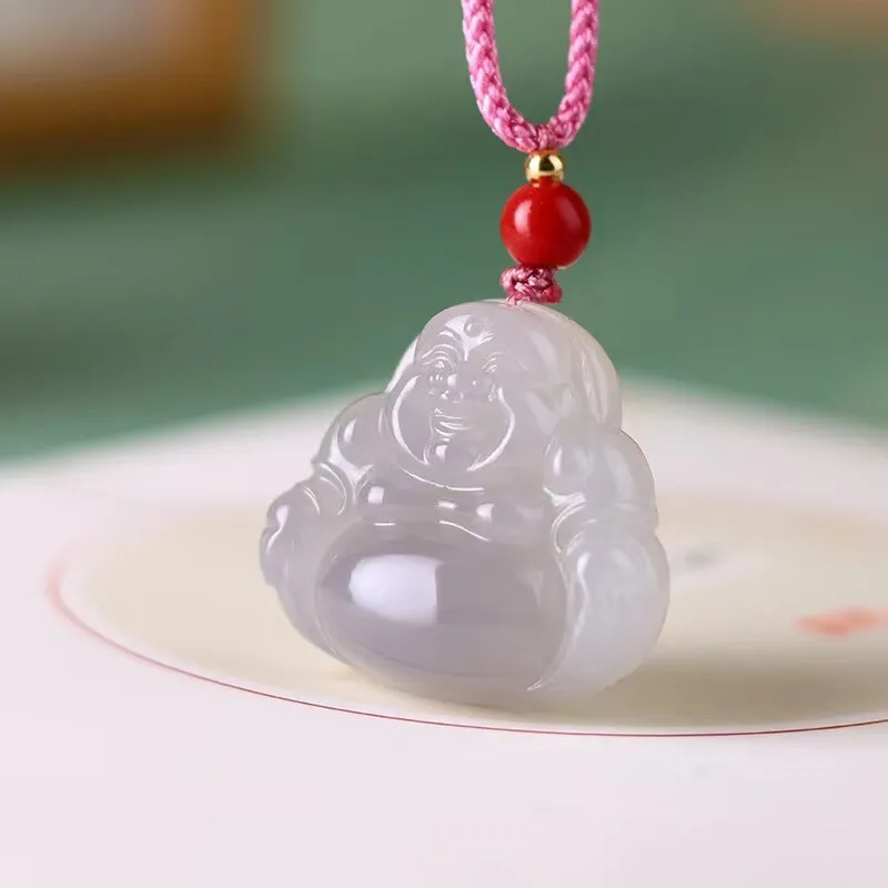 Renyu Jewelry Hetian Jade Necklaces Smoky Purple Women's-4