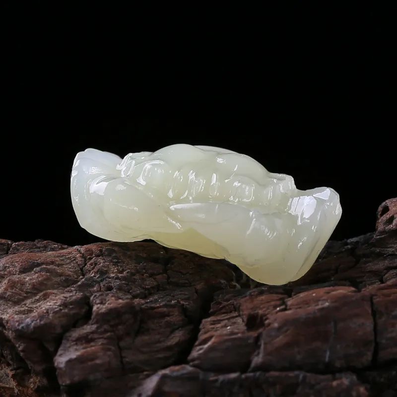 Renyu Jewelry Hetian Jade Pendants Yellow Jade Unisex-6