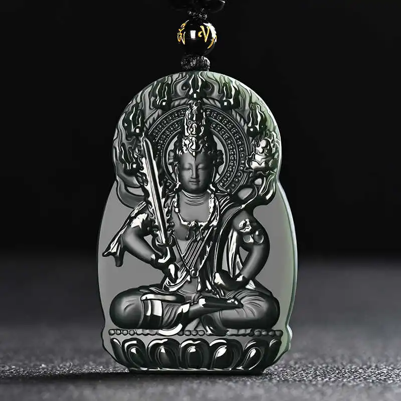 Renyu Jewelry Hetian Jade Necklaces Green Jade Unisex-1