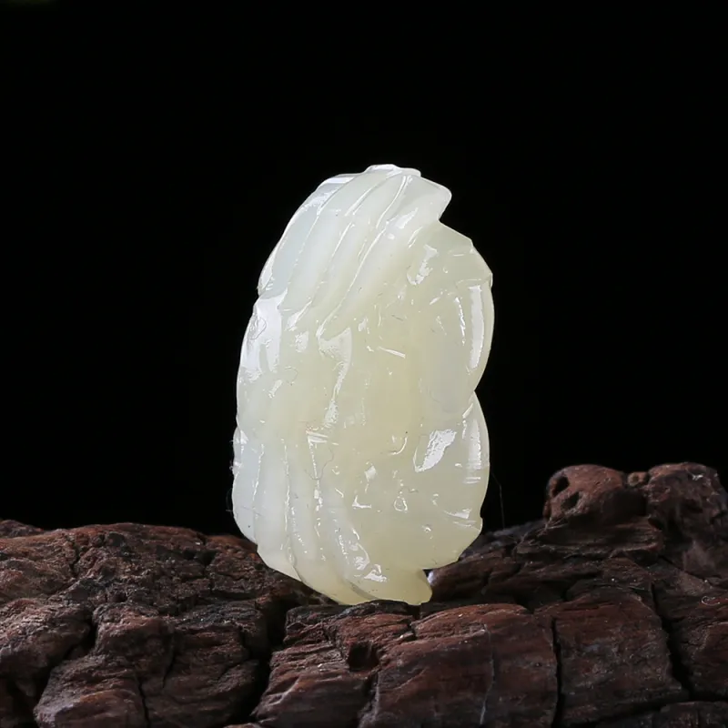 Renyu Jewelry Hetian Jade Pendants Yellow Jade Unisex-4