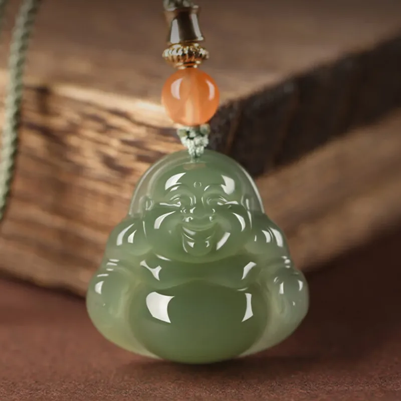 Renyu Jewelry Hetian Jade Pendants Green Jade Women's-5