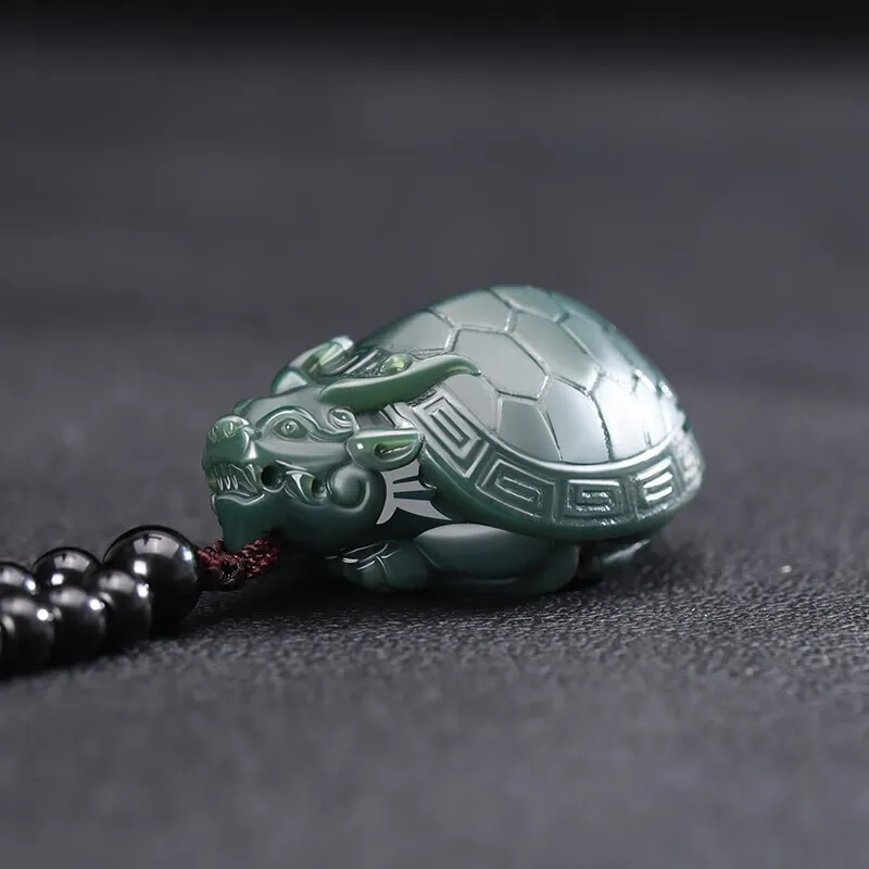 Renyu Jewelry Hetian Jade Necklaces Green Jade Unisex-2