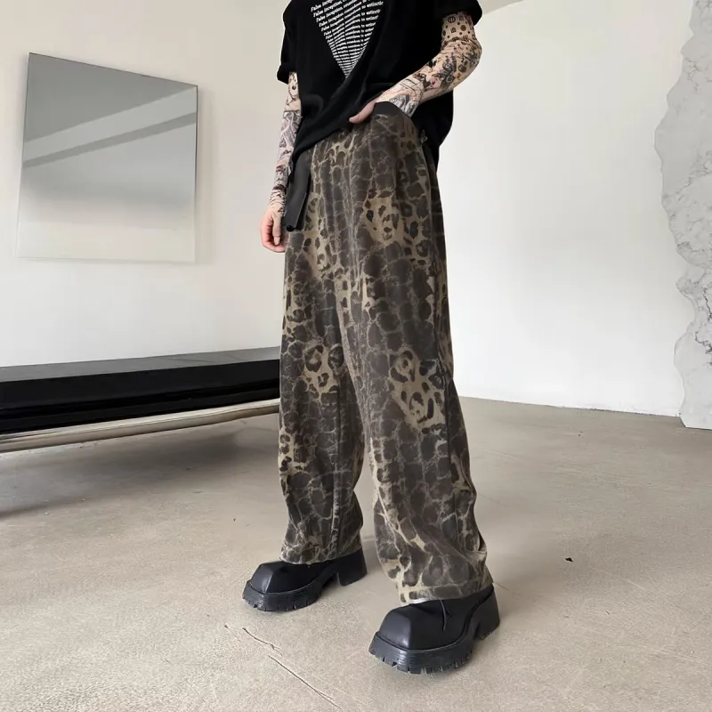 TONYKRZ Jeans Unisex Leopard Print-2