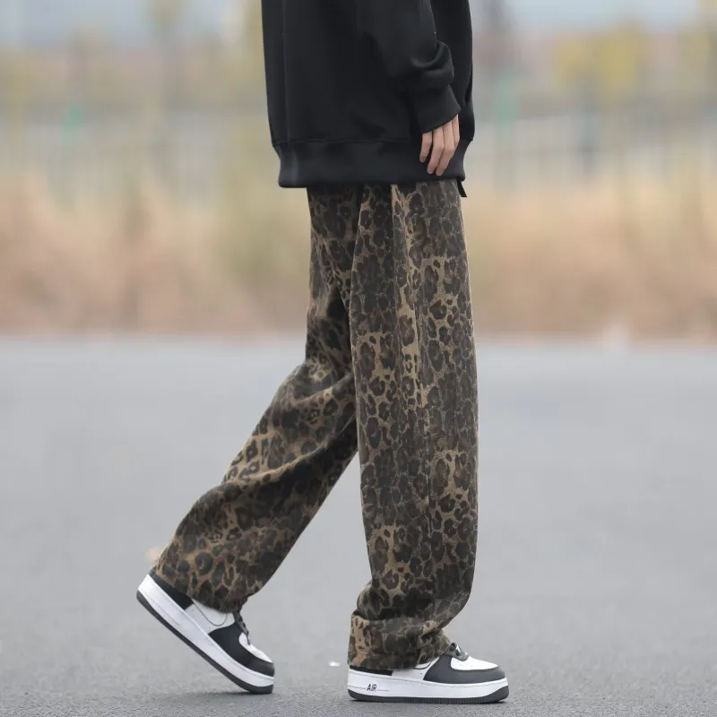 TONYKRZ Jeans Unisex Leopard Print-3