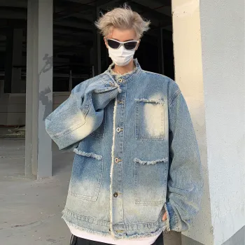 TONYKRZ Denim Jackets Unisex Blue