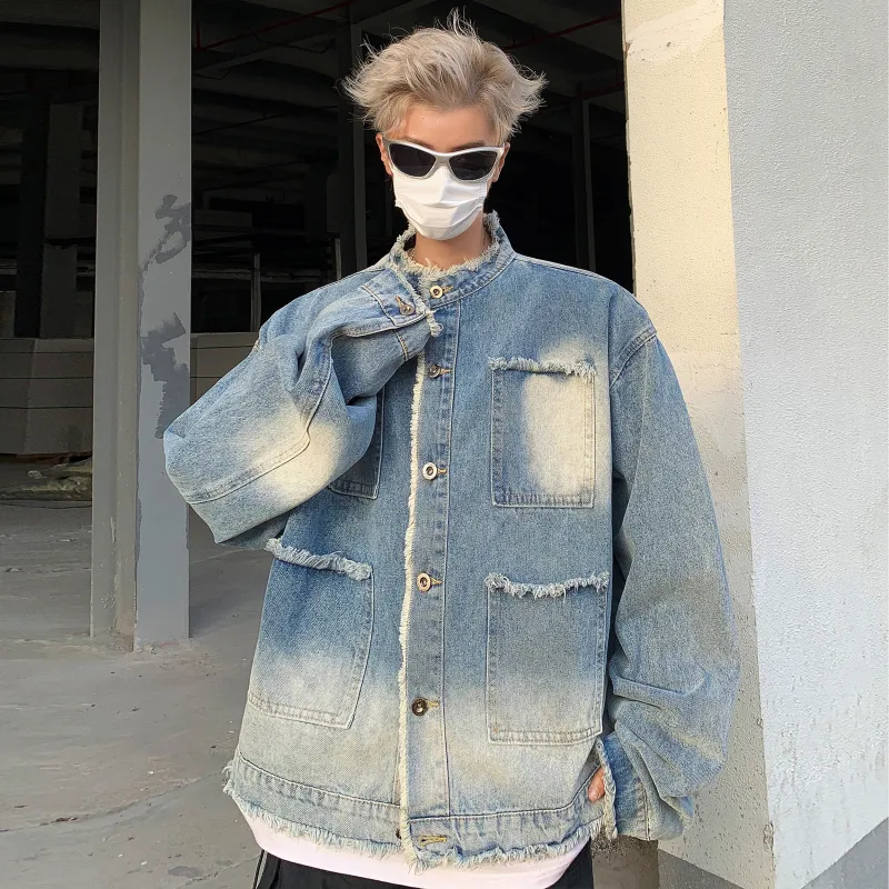 TONYKRZ Denim Jackets Unisex Blue-0