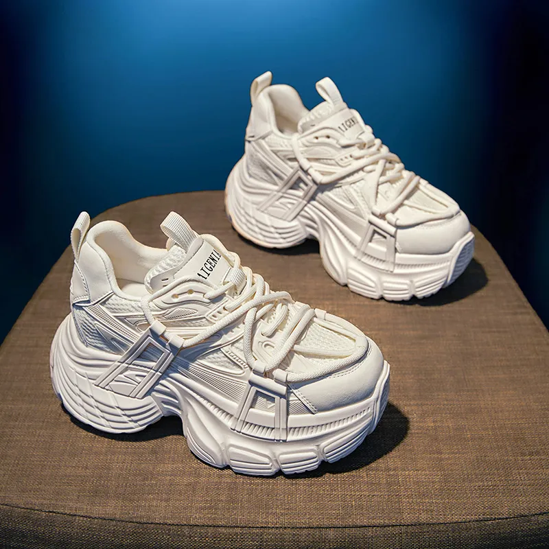 Egger Bird Slip Resistant Cushioning Lightweight Height Increasing Low Top Chunky Sneakers Women's-4