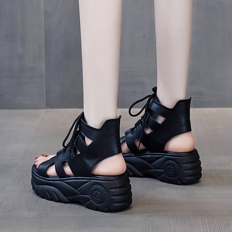 Egger Bird Roman Sandals 7.5cm Women's Black-2