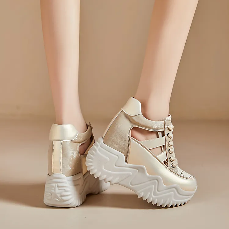 Egger Bird Height Increasing Breathable Coverage Low Top Chunky Sneakers Women's-3