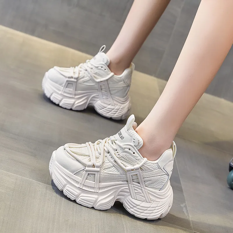 Egger Bird Slip Resistant Cushioning Lightweight Height Increasing Low Top Chunky Sneakers Women's-1