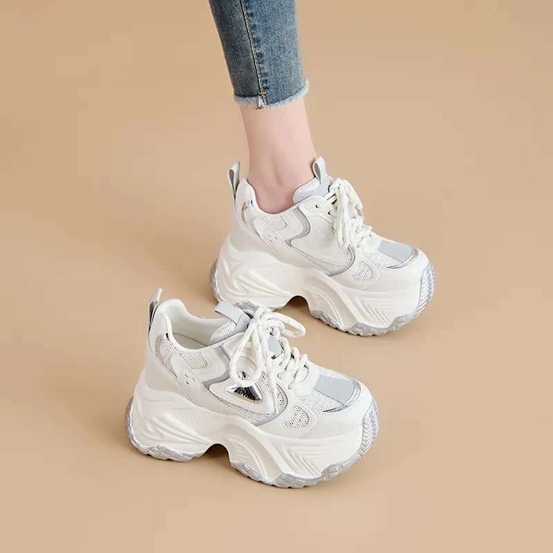 Egger Bird Lightweight Height Increasing Low Top Chunky Sneakers Women's-1