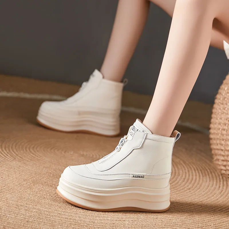 Egger Bird Anti Slip And Wear Resistant Height Increasing Warm High Top Casual Shoes Women's-1
