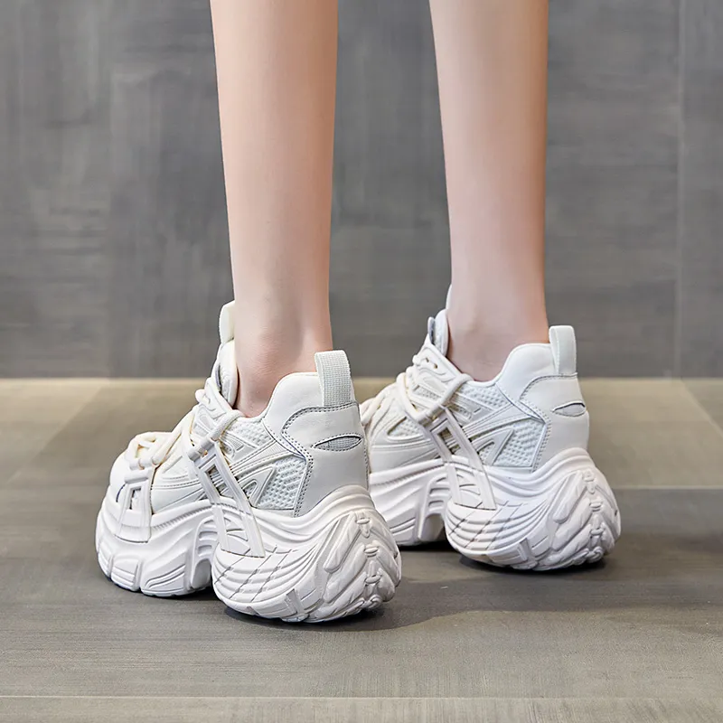 Egger Bird Slip Resistant Cushioning Lightweight Height Increasing Low Top Chunky Sneakers Women's-3