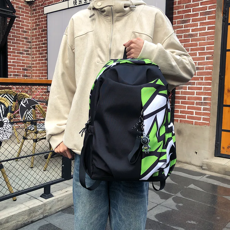 BALANG Oxford Backpack Regular Unisex White/Red/Lake Blue/Emerald Green-19