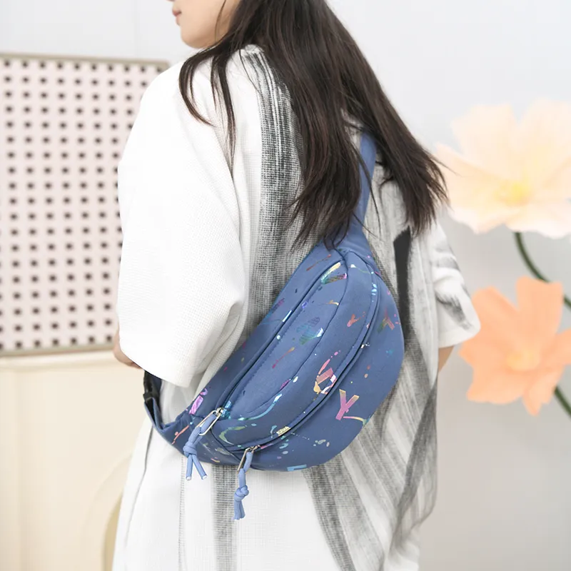 BALANG Water Resistant Fabric Sling Bag Regular Unisex Orange/Purple/Blue/Black/Green/Pink-2