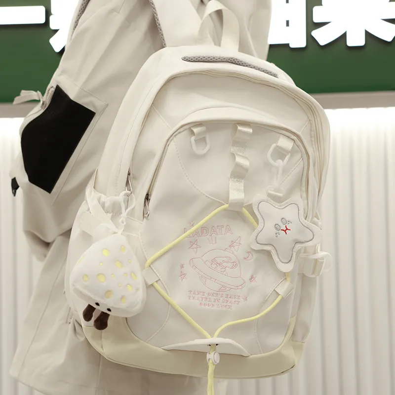 BALANG Nylon Handbag Backpack Regular Unisex White/Green/Blue-1