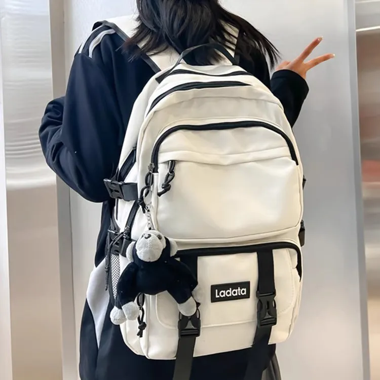 BALANG Fabric Travel Bags Backpack Regular Unisex Black/White/Burgundy/Army Green-6