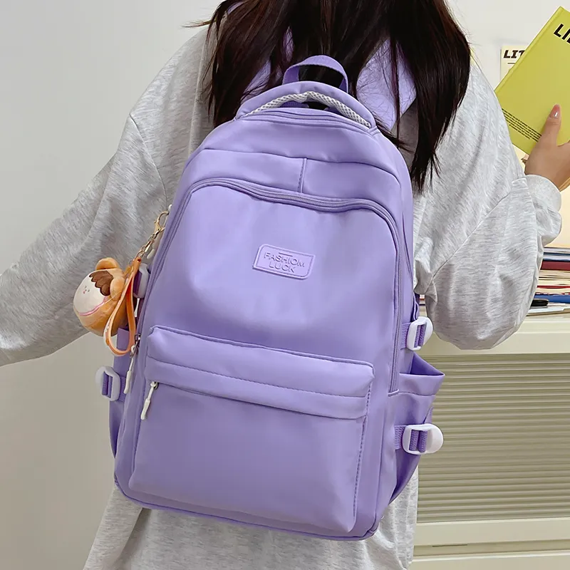 BALANG Nylon Backpack Unisex Purple/Blue/Black/Yellow/White-2