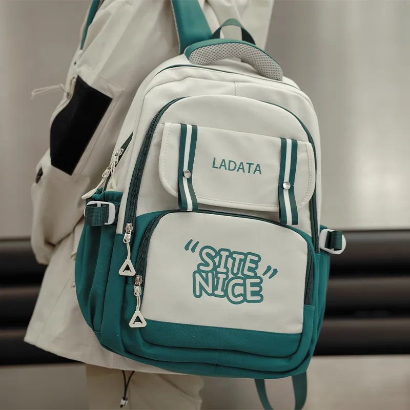 BALANG Nylon Laptop Backpack Regular Unisex _Nsec Red/Black/Blue/Green/Light Pink-10