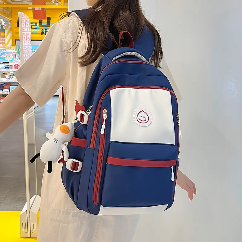 BALANG Nylon Backpack Men's Women's Couple's Pink/Blue/Black/Green/Khaki-4