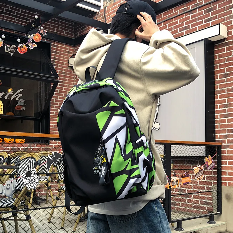 BALANG Oxford Backpack Regular Unisex White/Red/Lake Blue/Emerald Green-18