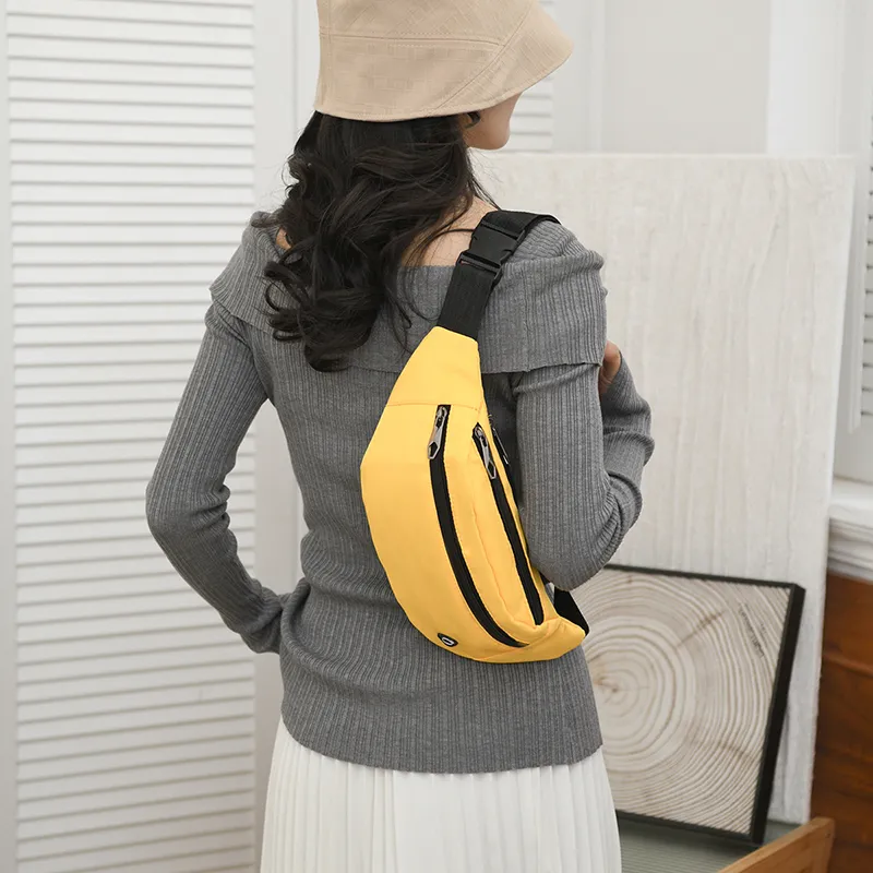BALANG Water Resistant Fabric Fanny Pack Sling Bags Regular Unisex Blue/Yellow/Black/Red/Pink/Green/Gray-3