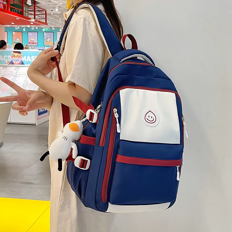 BALANG Nylon Backpack Men's Women's Couple's Pink/Blue/Black/Green/Khaki-5