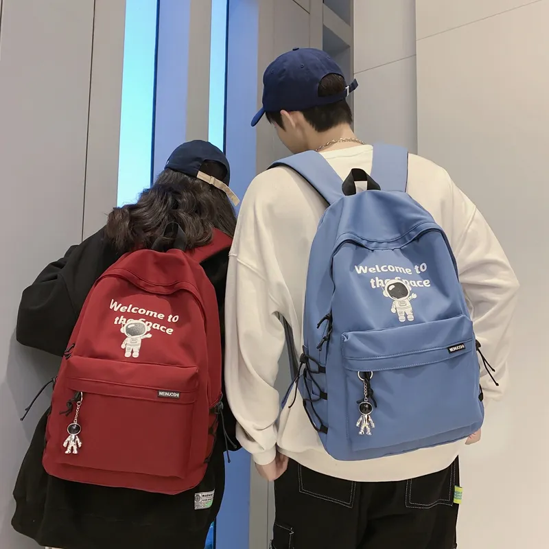 BALANG Nylon Laptop Bags Backpacks Regular Unisex White/Blue/Red/Black-5
