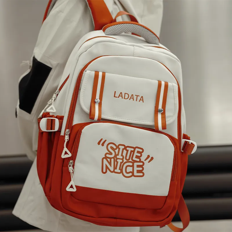 BALANG Nylon Laptop Backpack Regular Unisex _Nsec Red/Black/Blue/Green/Light Pink-4