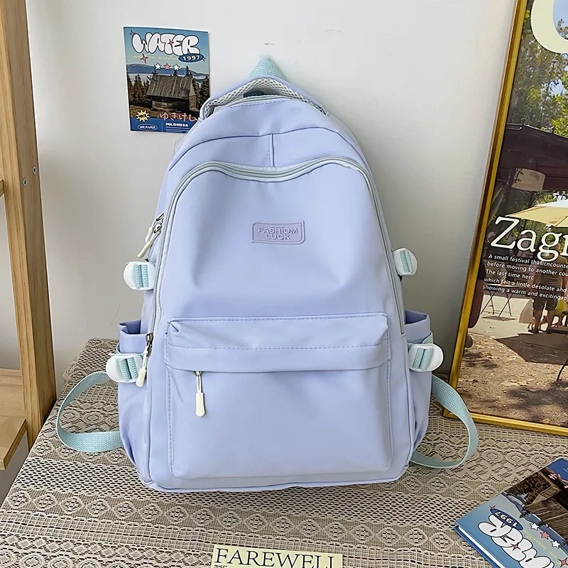 BALANG Nylon Backpack Unisex Purple/Blue/Black/Yellow/White-4